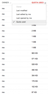 Choose Quota Used to see a list of your biggest files. Delete those files you no longer need to save.