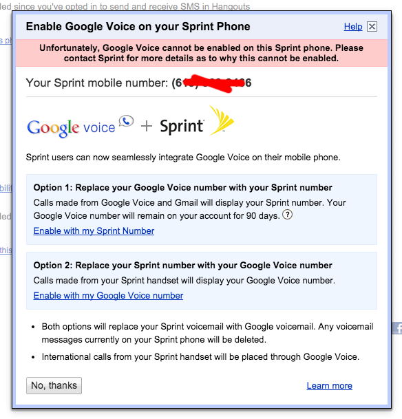 Fixing Errors With Google Voice Configuration On Sprint Faith In